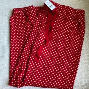 Adorable heart print PJ pants